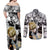 Genos - One Punch Man Couples Matching Off Shoulder Maxi Dress and Long Sleeve Button Shirt Anime Mix Manga Style