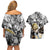 Genos - One Punch Man Couples Matching Off Shoulder Short Dress and Hawaiian Shirt Anime Mix Manga Style