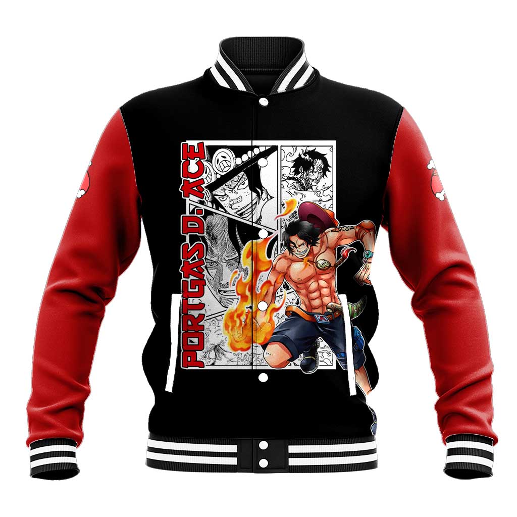 Portgas D.Ace - One Piece Baseball Jacket Anime Mix Manga Style