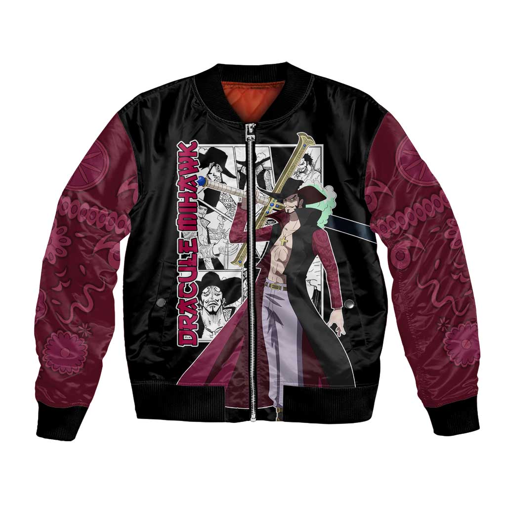 Dracule Mihawk - One Piece Bomber Jacket Anime Mix Manga Style