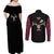 Dracule Mihawk - One Piece Couples Matching Off Shoulder Maxi Dress and Long Sleeve Button Shirt Anime Mix Manga Style