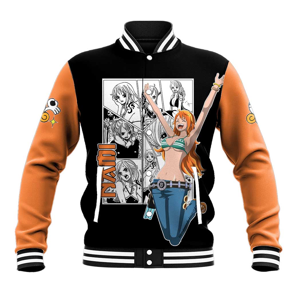 Nami - One Piece Baseball Jacket Anime Mix Manga Style