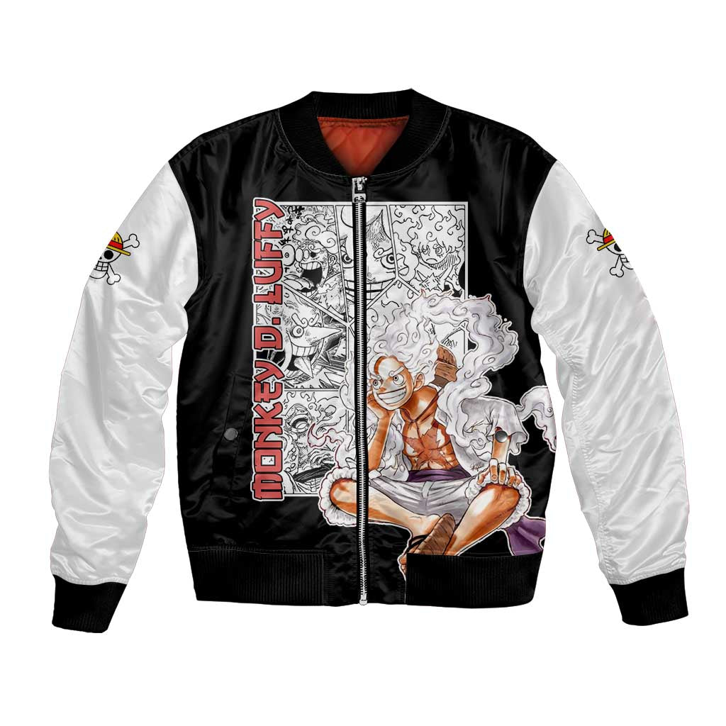 Luffy Gear 5 - One Piece Bomber Jacket Anime Mix Manga Style