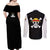 Luffy Gear 5 - One Piece Couples Matching Off Shoulder Maxi Dress and Long Sleeve Button Shirt Anime Mix Manga Style