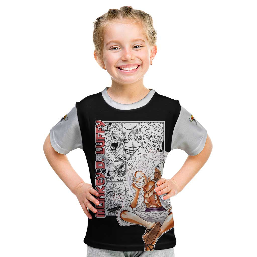 Luffy Gear 5 - One Piece Kid T Shirt Anime Mix Manga Style