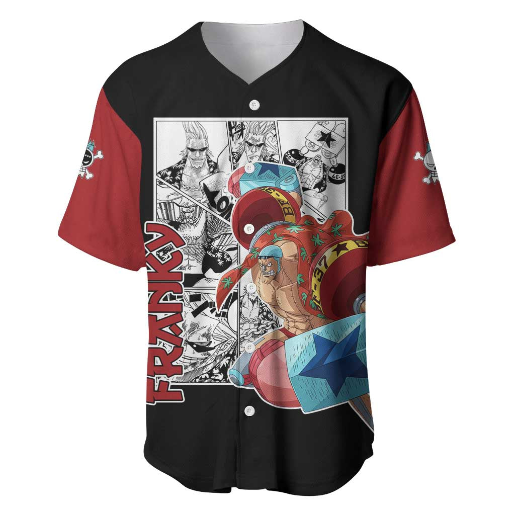 Franky - One Piece Baseball Jersey Anime Mix Manga Style