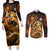 Nenitsu - Infinity Castle - Demon Slayer Couples Matching Long Sleeve Bodycon Dress and Long Sleeve Button Shirt Anime Style