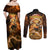 Nenitsu - Infinity Castle - Demon Slayer Couples Matching Off Shoulder Maxi Dress and Long Sleeve Button Shirt Anime Style