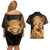 Nenitsu - Infinity Castle - Demon Slayer Couples Matching Off Shoulder Short Dress and Hawaiian Shirt Anime Style