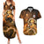 Nenitsu - Infinity Castle - Demon Slayer Couples Matching Summer Maxi Dress and Hawaiian Shirt Anime Style