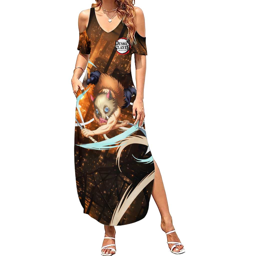 Inosuke - Infinity Castle - Demon Slayer Summer Maxi Dress Anime Style