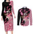 Nezuko Kamado - Demon Slayer Couples Matching Long Sleeve Bodycon Dress and Long Sleeve Button Shirt Anime Style