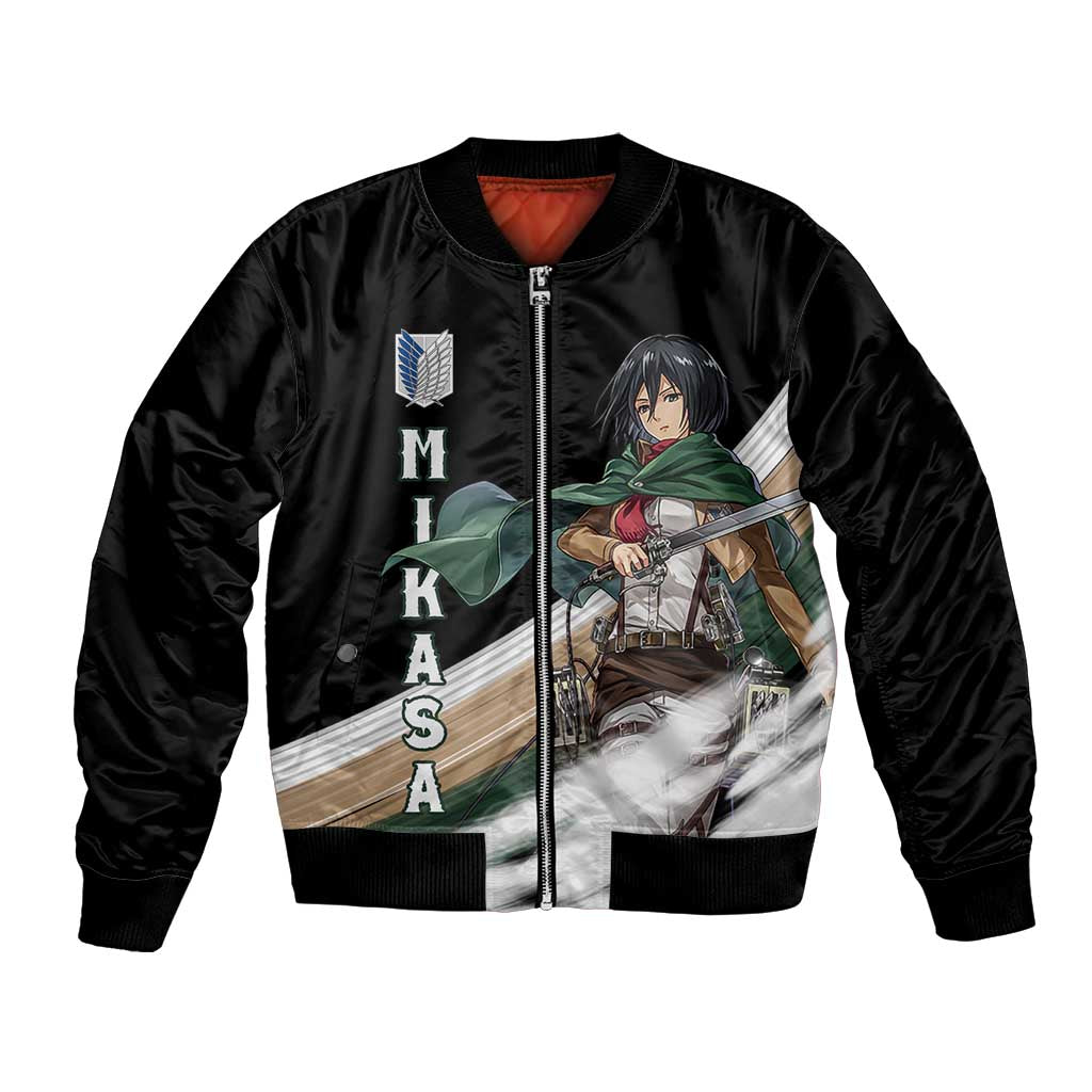 Mikasa Ackerman - Attack On Titan Bomber Jacket Anime Style