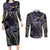 Black Frieza - Dragon Ball Couples Matching Long Sleeve Bodycon Dress and Long Sleeve Button Shirt Anime Style