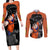 Goku - Dragon Ball Z Couples Matching Long Sleeve Bodycon Dress and Long Sleeve Button Shirt Anime Style