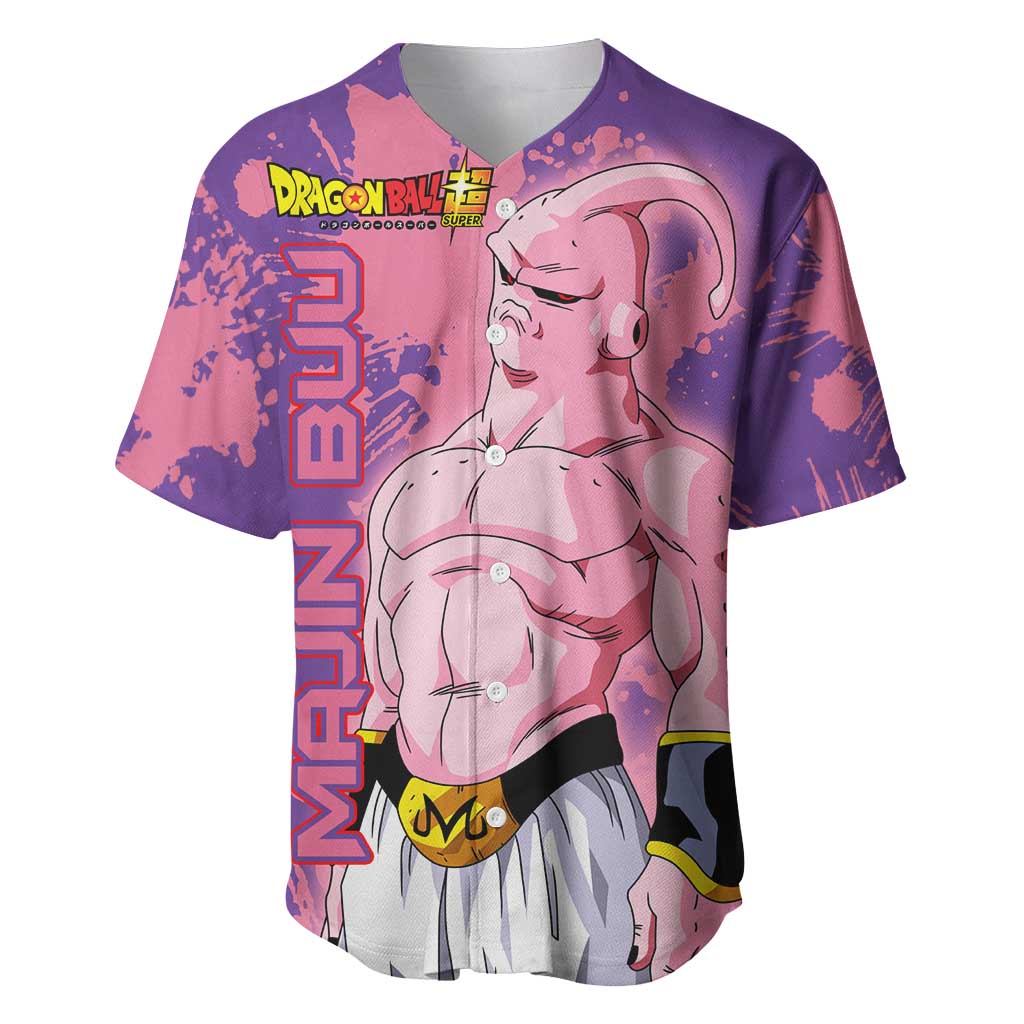 Skinny Majin Buu - Dragon Ball Baseball Jersey Anime Style