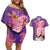 Skinny Majin Buu - Dragon Ball Couples Matching Off Shoulder Short Dress and Hawaiian Shirt Anime Style