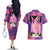 Skinny Majin Buu - Dragon Ball Couples Matching Off The Shoulder Long Sleeve Dress and Hawaiian Shirt Anime Style