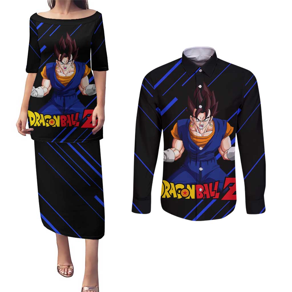 Vegito - Dragon Ball Couples Matching Puletasi and Long Sleeve Button Shirt Anime Style