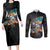 Goku Blue - Dragon Ball Couples Matching Long Sleeve Bodycon Dress and Long Sleeve Button Shirt Anime Style