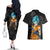 Goku Blue - Dragon Ball Couples Matching Off The Shoulder Long Sleeve Dress and Hawaiian Shirt Anime Style