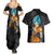 Goku Blue - Dragon Ball Couples Matching Summer Maxi Dress and Hawaiian Shirt Anime Style