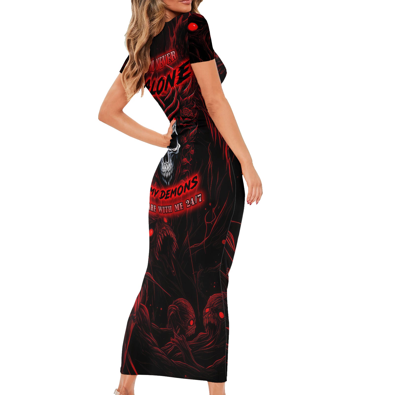 im-never-alone-my-demon-are-with-me-247-short-sleeve-bodycon-dress