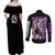 Shinobu Kocho V2 Demon Slayer Couples Matching Off Shoulder Maxi Dress and Long Sleeve Button Shirt Anime Style