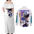 Vegeta V3 Dragon Ball Z Couples Matching Off Shoulder Maxi Dress and Long Sleeve Button Shirt Anime Style