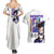 Vegeta V3 Dragon Ball Z Couples Matching Summer Maxi Dress and Hawaiian Shirt Anime Style