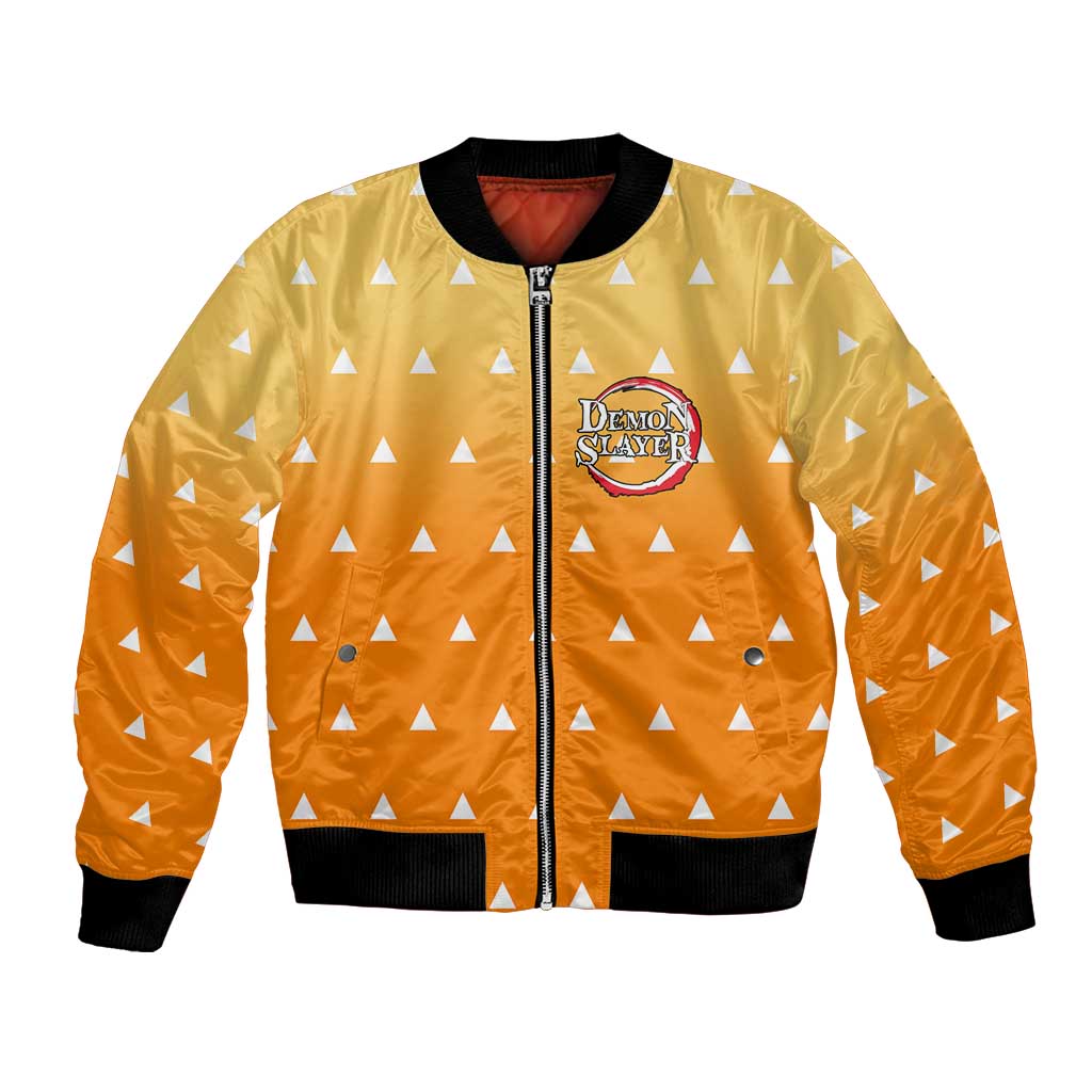 Agatsuma Zenitsu Haori Demon Slayer Bomber Jacket Anime Style