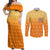 Agatsuma Zenitsu Haori Demon Slayer Couples Matching Off Shoulder Maxi Dress and Long Sleeve Button Shirt Anime Style