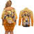 Agatsuma Zenitsu Haori Demon Slayer Couples Matching Off Shoulder Short Dress and Long Sleeve Button Shirt Anime Style