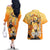 Agatsuma Zenitsu Haori Demon Slayer Couples Matching Off The Shoulder Long Sleeve Dress and Hawaiian Shirt Anime Style