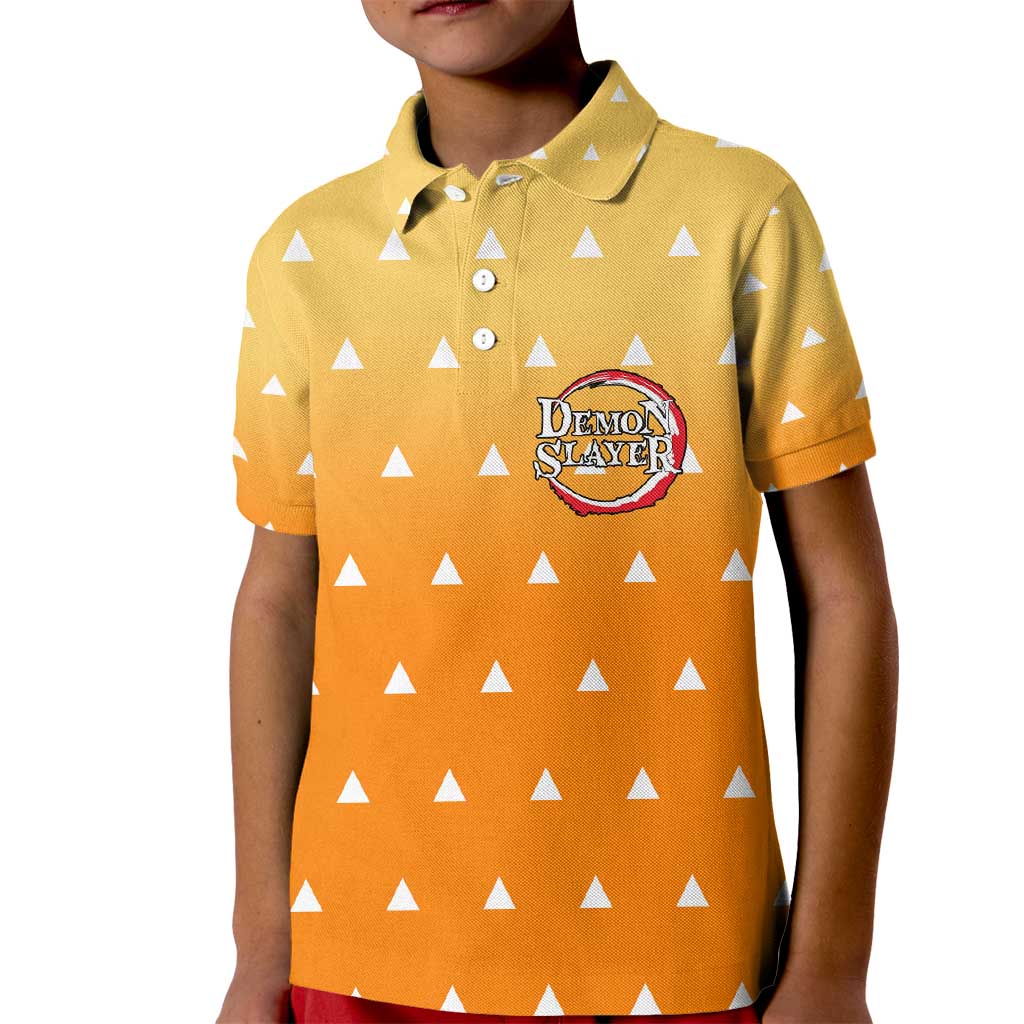 Agatsuma Zenitsu Haori Demon Slayer Kid Polo Shirt Anime Style