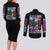 Satoru Gojo V2 Jujutsu Kaisen Couples Matching Long Sleeve Bodycon Dress and Long Sleeve Button Shirt Anime Style