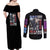 Satoru Gojo V2 Jujutsu Kaisen Couples Matching Off Shoulder Maxi Dress and Long Sleeve Button Shirt Anime Style