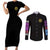 Satoru Gojo V2 Jujutsu Kaisen Couples Matching Short Sleeve Bodycon Dress and Long Sleeve Button Shirt Anime Style