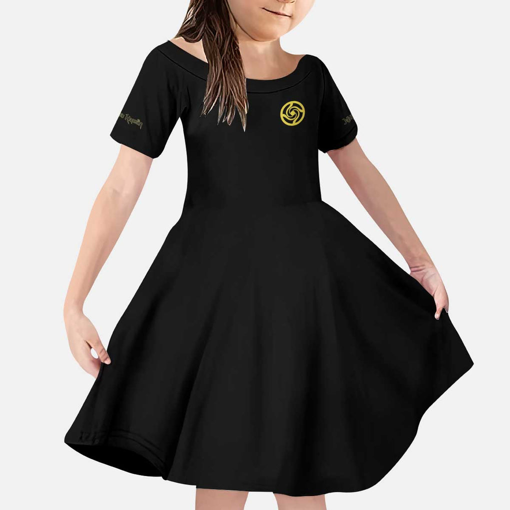 Satoru Gojo V2 Jujutsu Kaisen Kid Short Sleeve Dress Anime Style