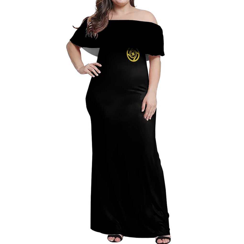 Satoru Gojo V2 Jujutsu Kaisen Off Shoulder Maxi Dress Anime Style