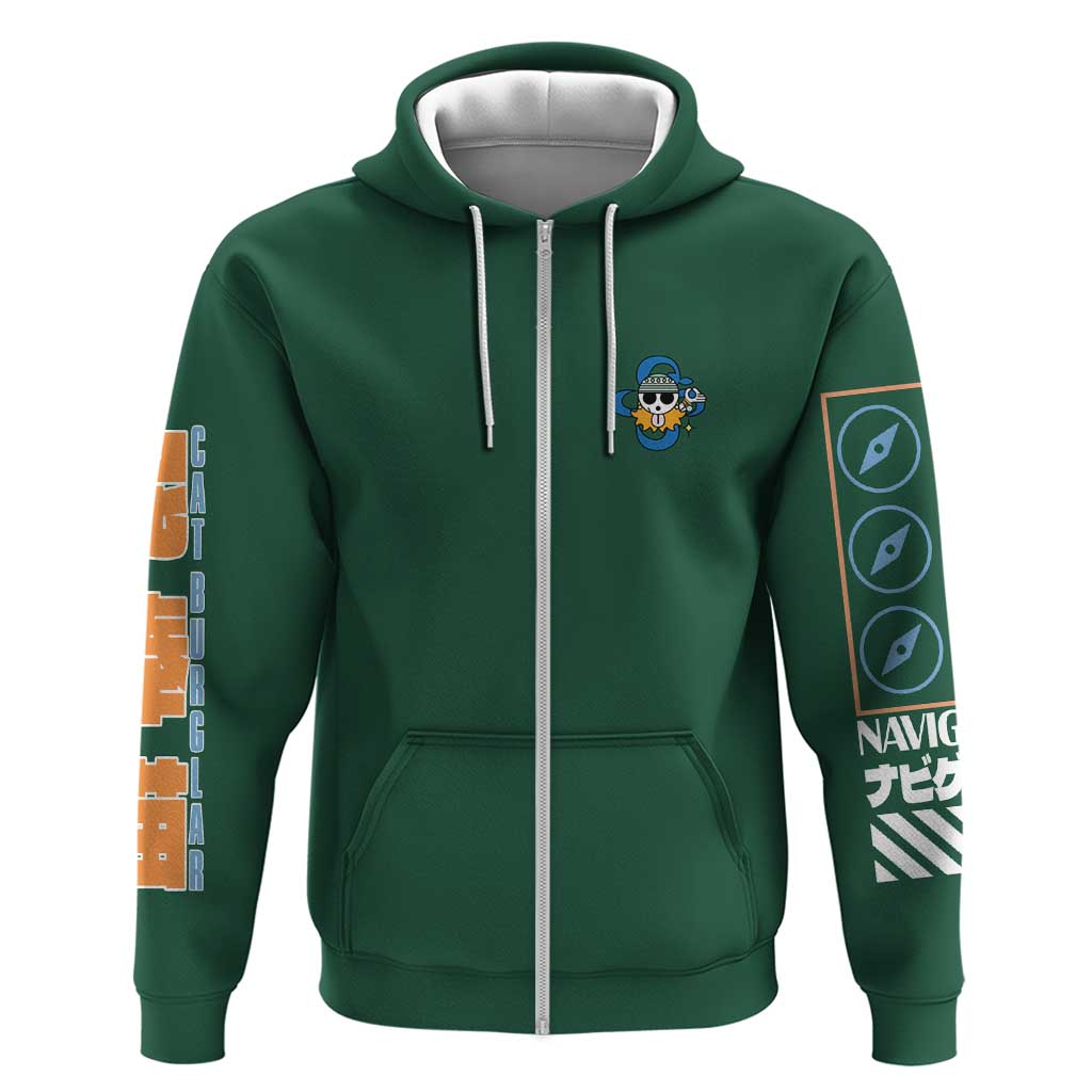 Nami One Piece Zip Hoodie Anime Style TS04