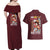 Monkey D. Luffy V2 One Piece Couples Matching Off Shoulder Maxi Dress and Hawaiian Shirt Anime Style