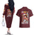 Monkey D. Luffy V2 One Piece Couples Matching Off The Shoulder Long Sleeve Dress and Hawaiian Shirt Anime Style