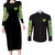 Dio Brando Jojo’s Bizarre Adventure Couples Matching Long Sleeve Bodycon Dress and Long Sleeve Button Shirt Anime Style