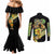 Dio Brando Jojo’s Bizarre Adventure Couples Matching Mermaid Dress and Long Sleeve Button Shirt Anime Style