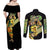 Dio Brando Jojo’s Bizarre Adventure Couples Matching Off Shoulder Maxi Dress and Long Sleeve Button Shirt Anime Style