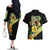 Dio Brando Jojo’s Bizarre Adventure Couples Matching Off The Shoulder Long Sleeve Dress and Hawaiian Shirt Anime Style