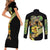 Dio Brando Jojo’s Bizarre Adventure Couples Matching Short Sleeve Bodycon Dress and Long Sleeve Button Shirt Anime Style