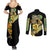 Dio Brando Jojo’s Bizarre Adventure Couples Matching Summer Maxi Dress and Long Sleeve Button Shirt Anime Style