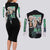 Sanemi Shinazugawa V2 Demon Slayer Couples Matching Long Sleeve Bodycon Dress and Long Sleeve Button Shirt Anime Style